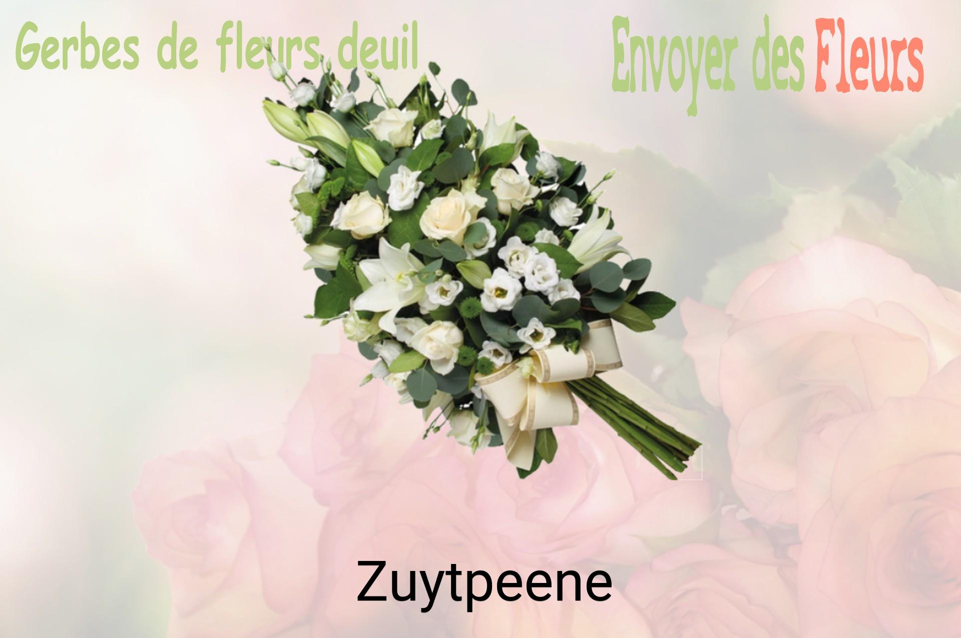 Gerbe de fleurs de deuil livrée à Zuytpeene